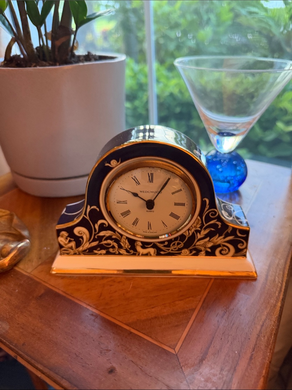 Vintage Wedgwood “Cornucopia” table clock